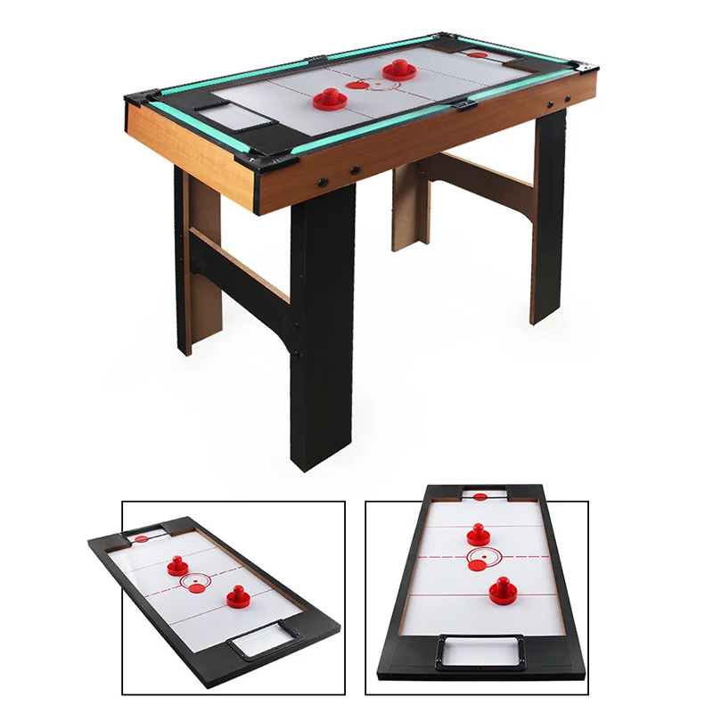 Meja Multi-Permainan 4-in-1 dengan Foosball, Hoki Udara, Tenis Meja, dan Biliar