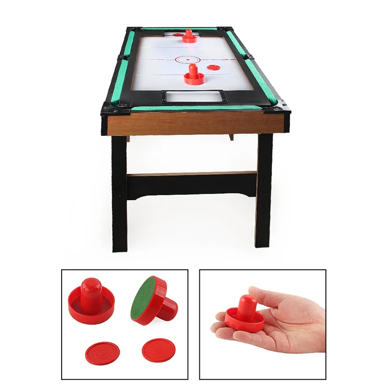 Meja Multi-Permainan 4-in-1 dengan Foosball, Hoki Udara, Tenis Meja, dan Biliar