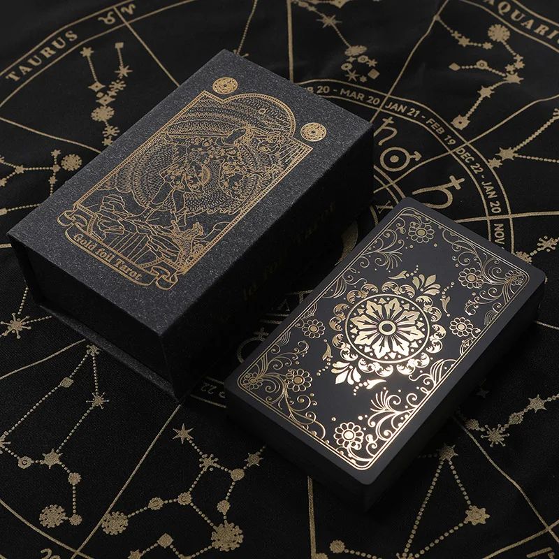 Kartu Tarot Klasik PVC Hitam