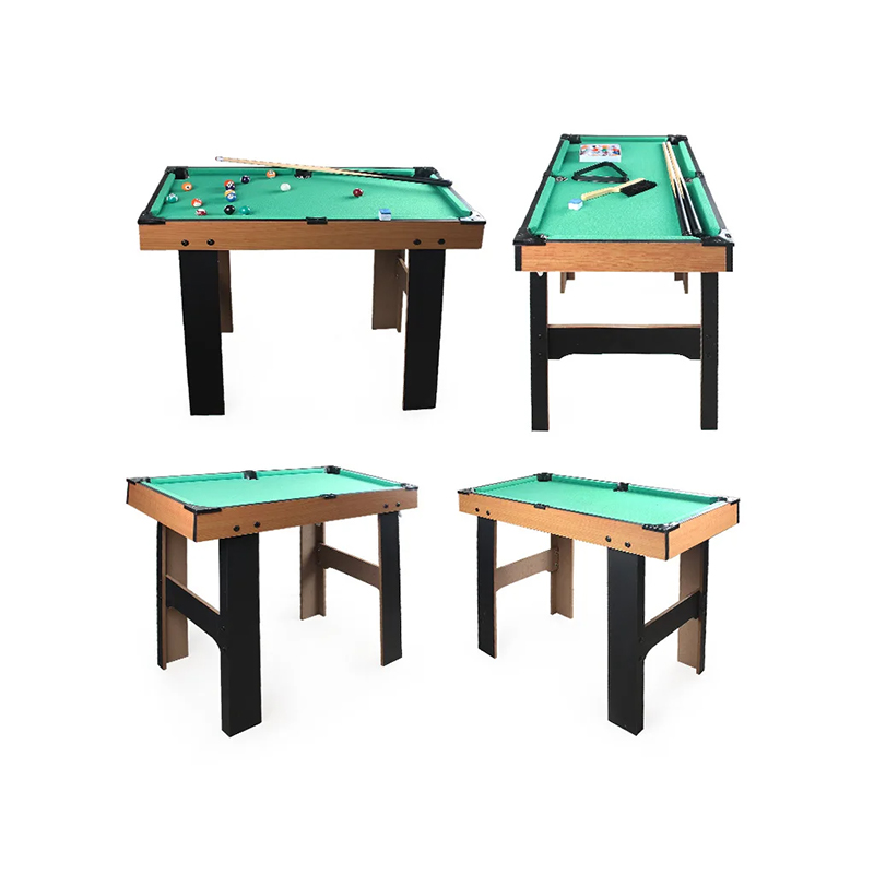 Meja Multi-Permainan 4-in-1 dengan Foosball, Hoki Udara, Tenis Meja, dan Biliar
