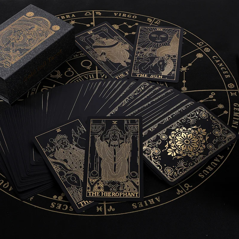 Kartu Tarot Klasik PVC Hitam