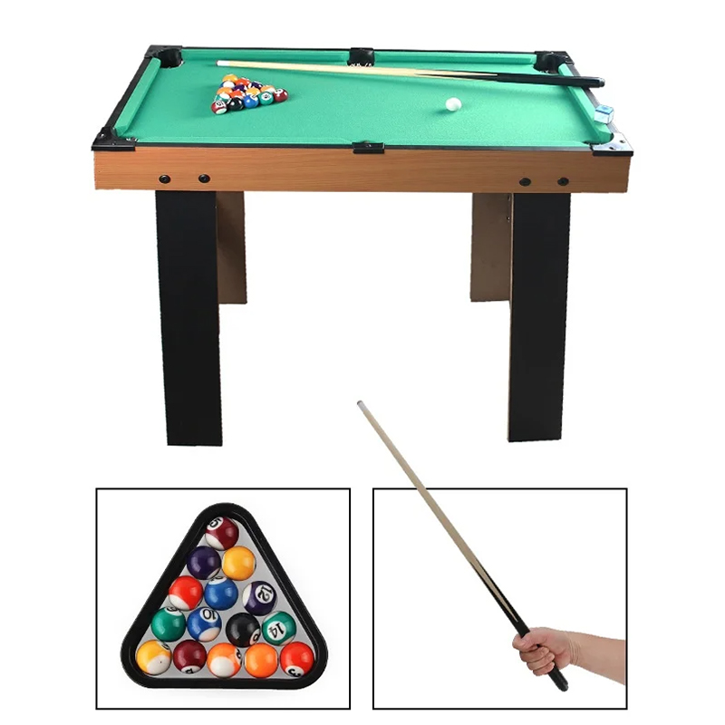 Meja Multi-Permainan 4-in-1 dengan Foosball, Hoki Udara, Tenis Meja, dan Biliar