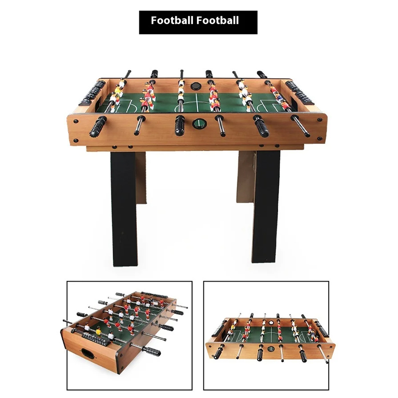 Meja Multi-Permainan 4-in-1 dengan Foosball, Hoki Udara, Tenis Meja, dan Biliar