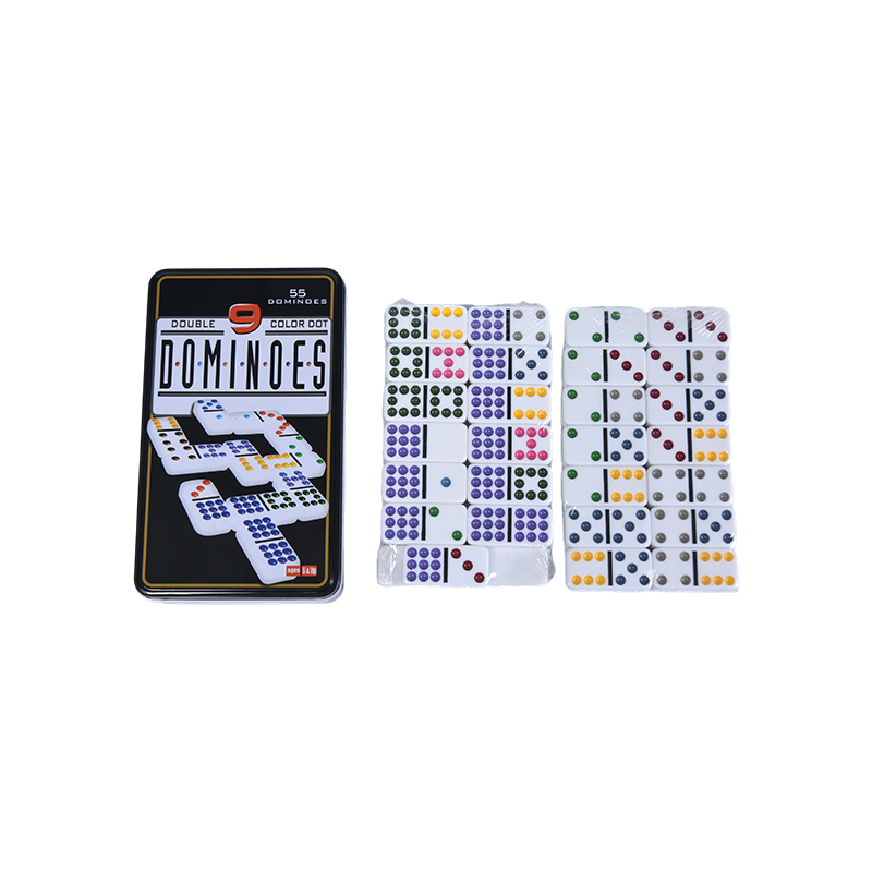 Warna Dot Double Sembilan Kotak Timah Domino Presisi