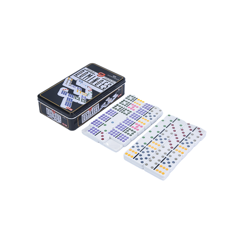 Warna Dot Double Sembilan Kotak Timah Domino Presisi