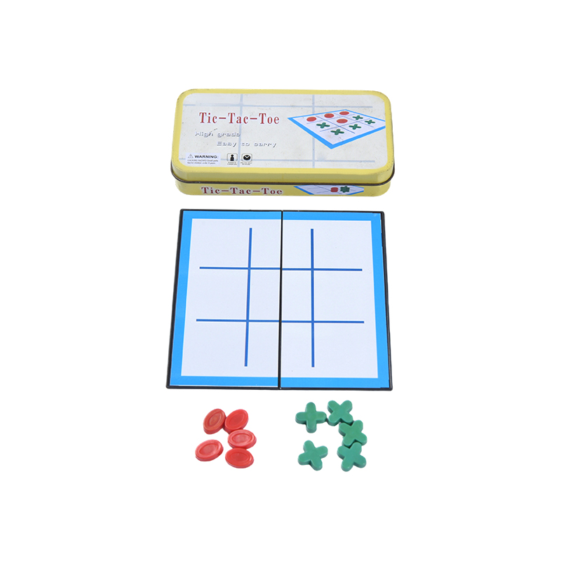 Set Tic-Tac-Toe Klasik Portabel dengan Kotak Penyimpanan Logam