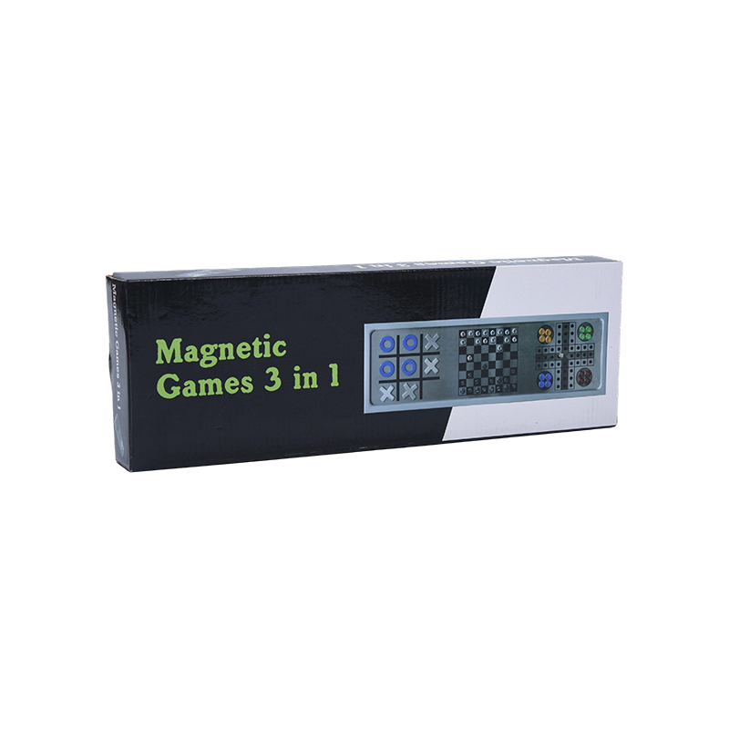 Set permainan catur 3-in-1 magnetik paduan aluminium