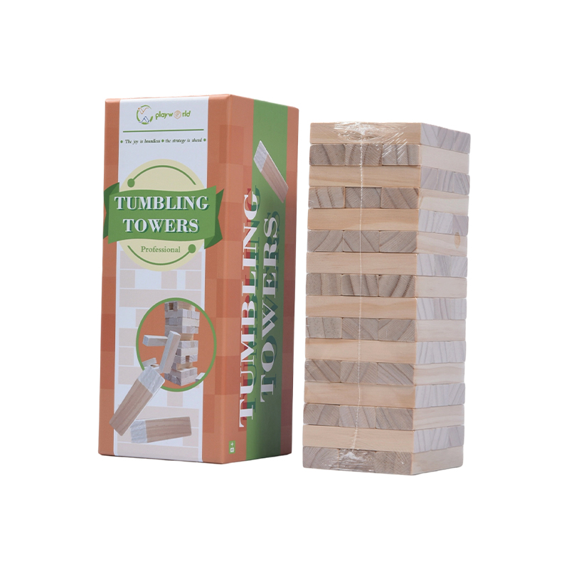 Set Menara Tumbling Kayu 48 Blok
