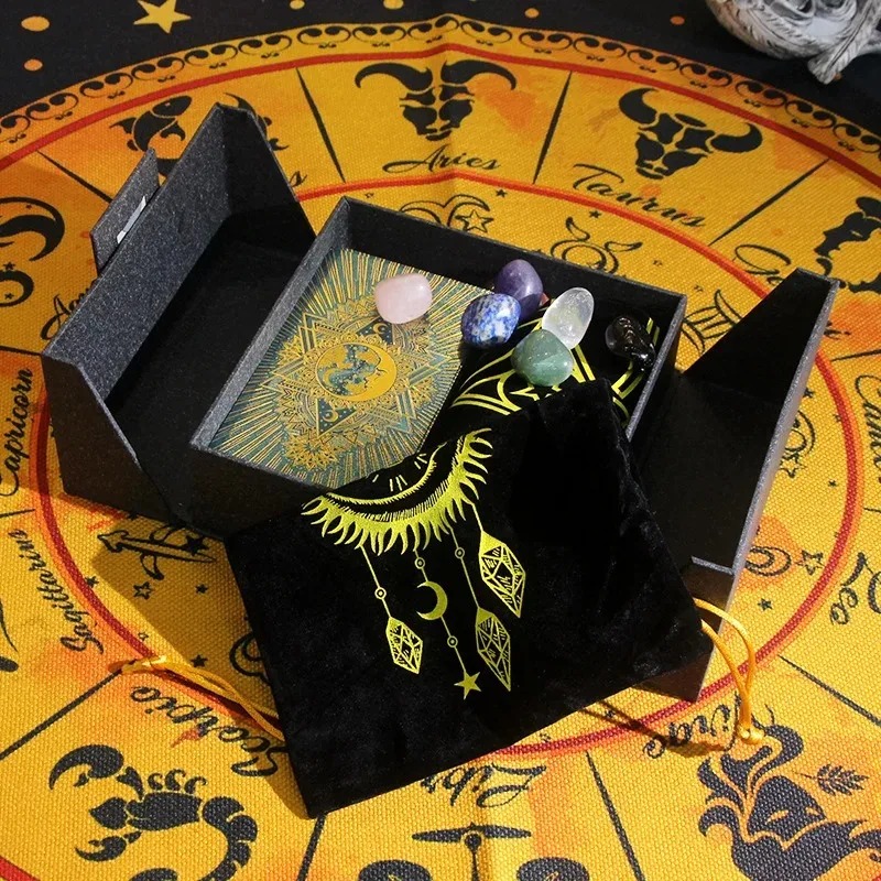 Edisi Koleksi Bertema Zodiak - Set Tarot & Kristal Harta Karun Mistik