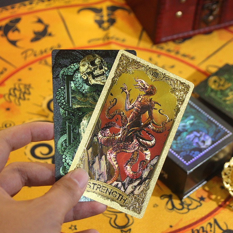 Edisi Hijau & Emas Mistik - Kartu Tarot Mitologi Kesulu