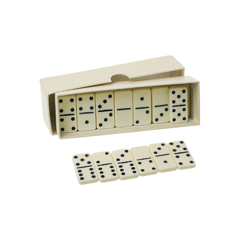Domino Double-Six Tradisional dengan Lapisan Gading