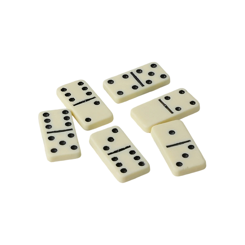 Domino Double-Six Tradisional dengan Lapisan Gading