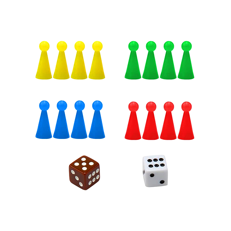 Permainan Papan Magnetik Portabel dengan Set Permainan Ludo Klasik Dadu dan Potongan