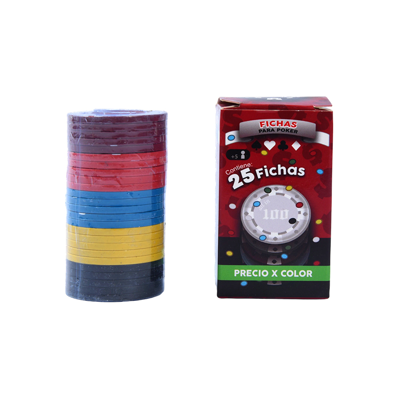Set Keripik Poker Warna – 25 Buah Keripik Warna Aneka dalam Kotak Kemasan