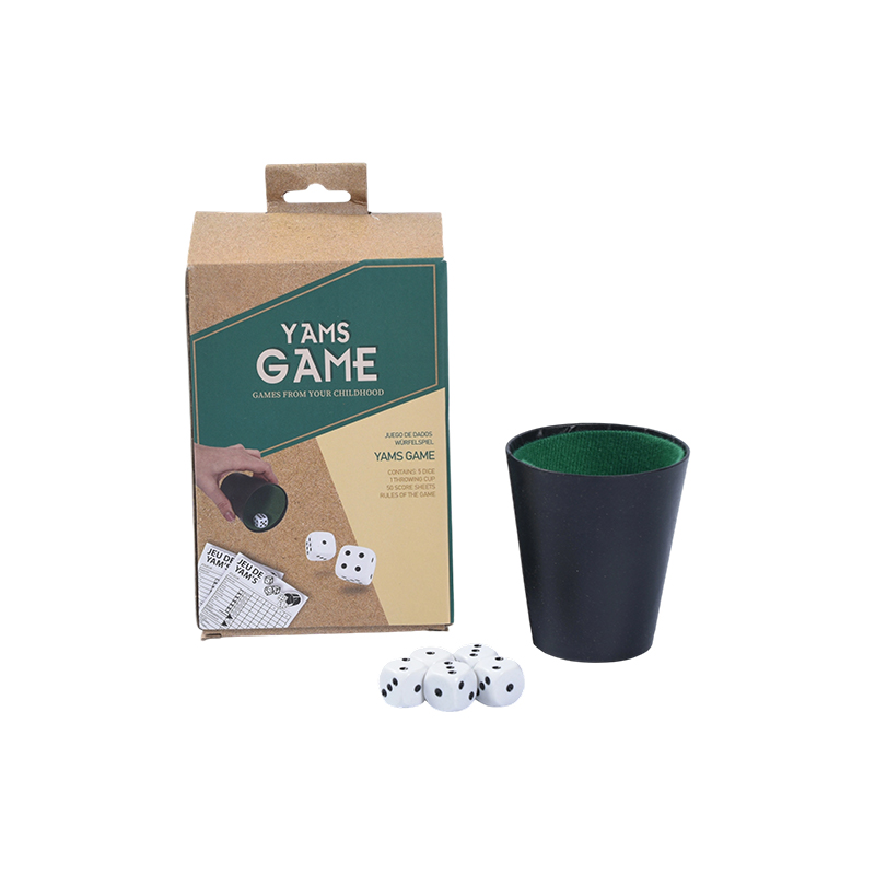 Edisi Throw Cup Portabel - Kit Permainan Dadu YAMS Vintage