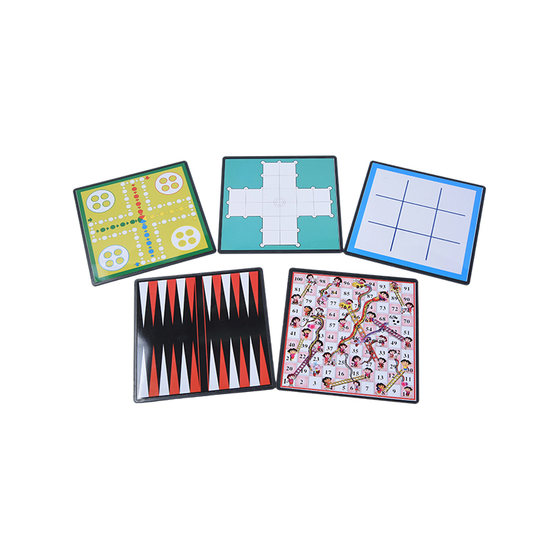 Set Permainan Papan Magnetik 7-in-1 Kotak Timah Logam
