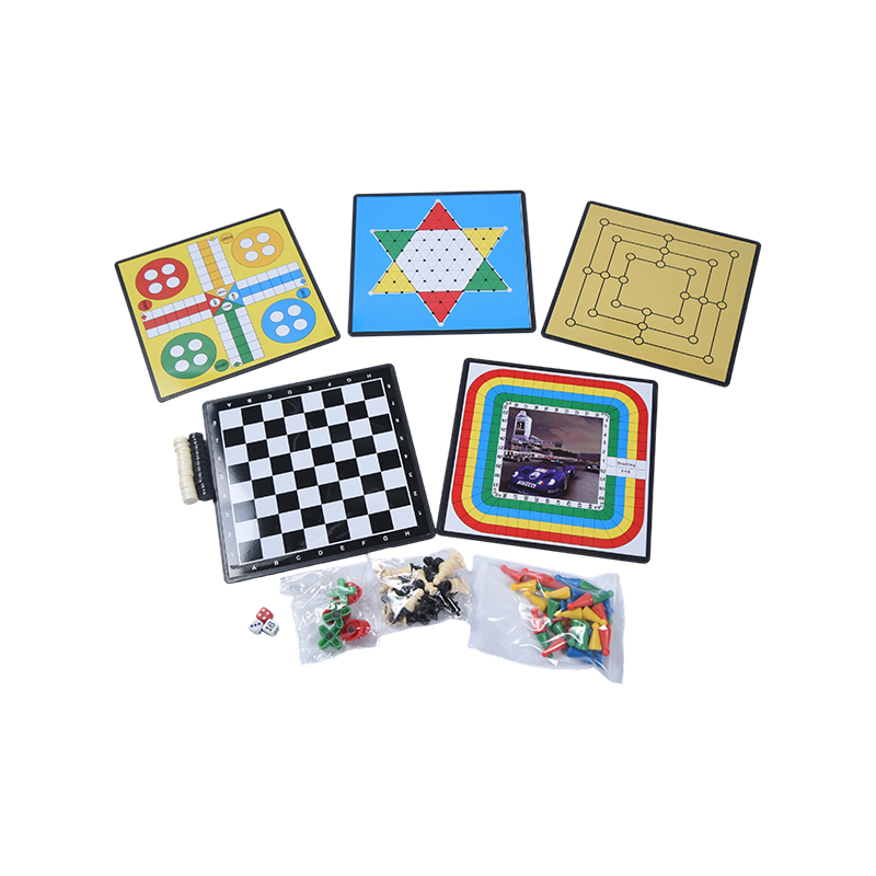 Set Permainan Papan Magnetik 7-in-1 Kotak Timah Logam