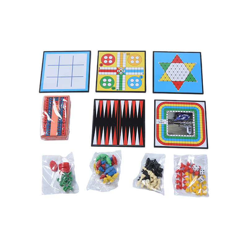 Set Game Perjalanan Magnetik 12-in-1 Kotak Timah Logam