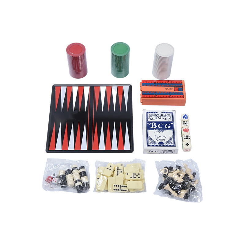 Set Permainan Papan 7-in-1 Klasik Kotak Portabel