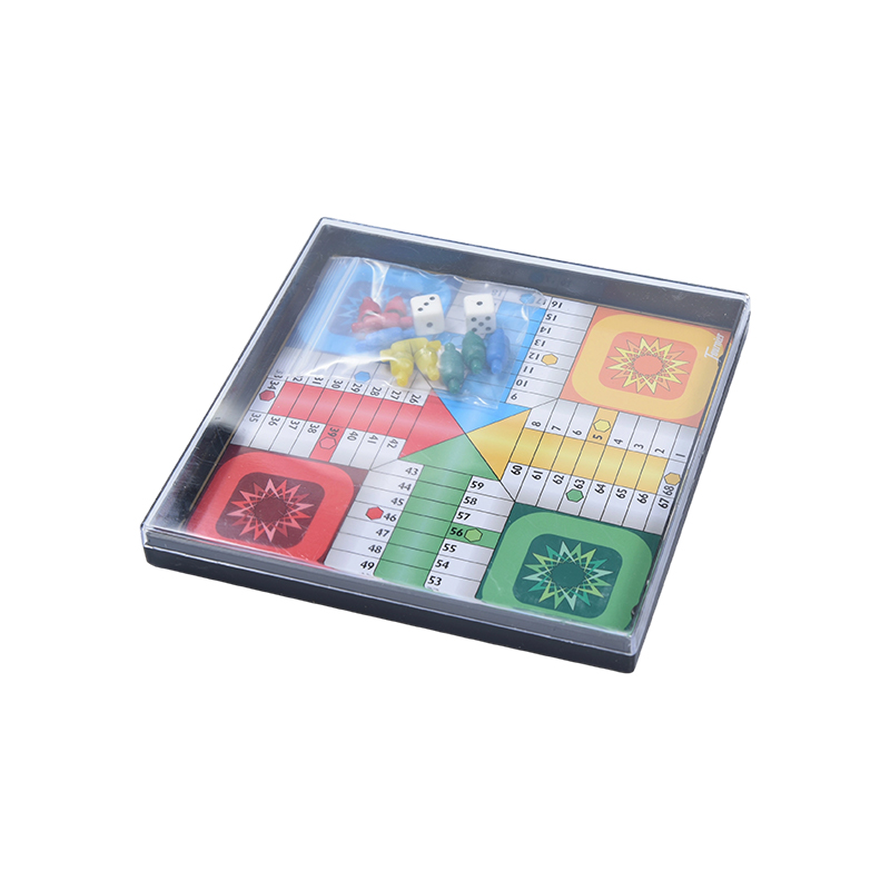 Permainan Ludo Klasik Kotak Akrilik Bening