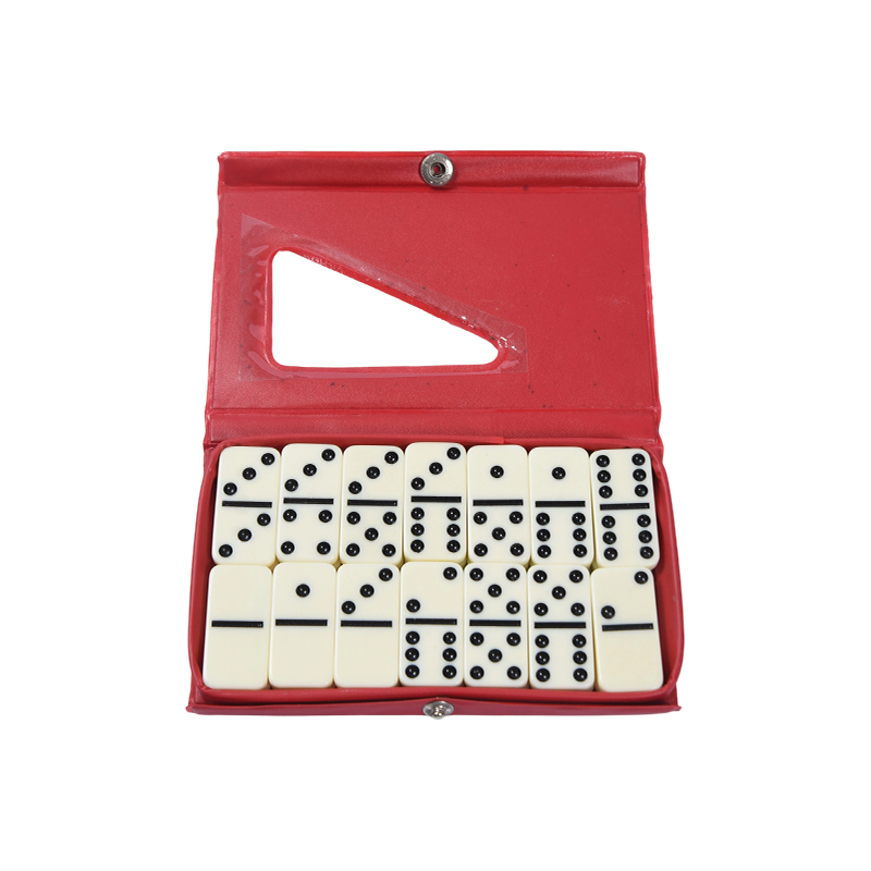 Classic Tile Game On-the-Go - Set Domino Plastik Ringkas dengan Casing Portabel