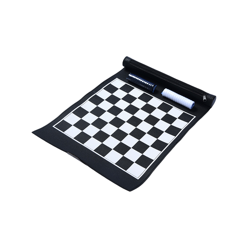 Set Permainan Catur PU Portabel dengan Kantong Penyimpanan
