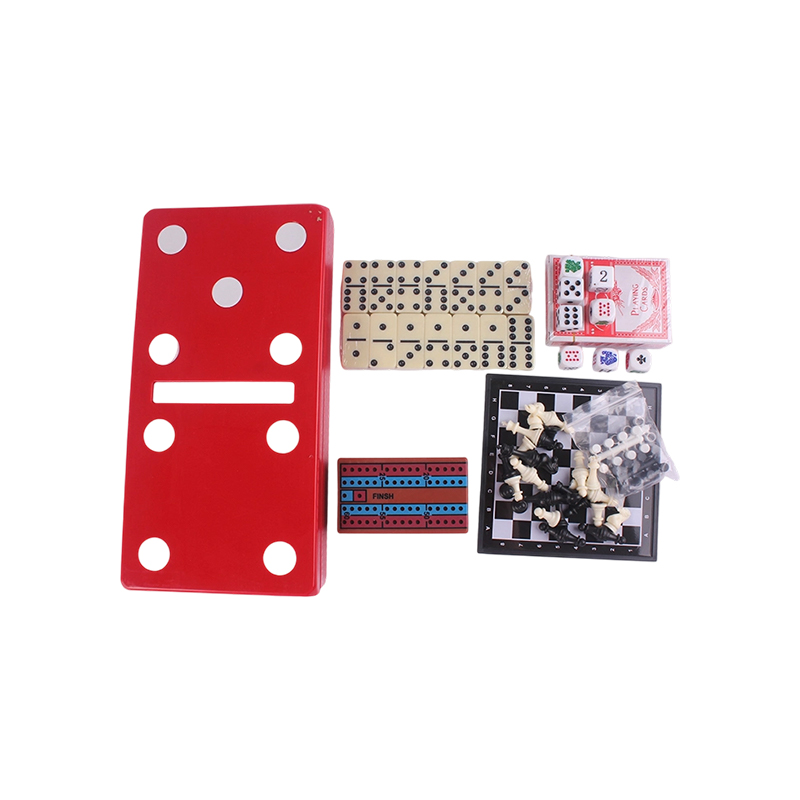 Edisi Polka-Dot Merah - Set Kombo Domino & Cribbage Klasik