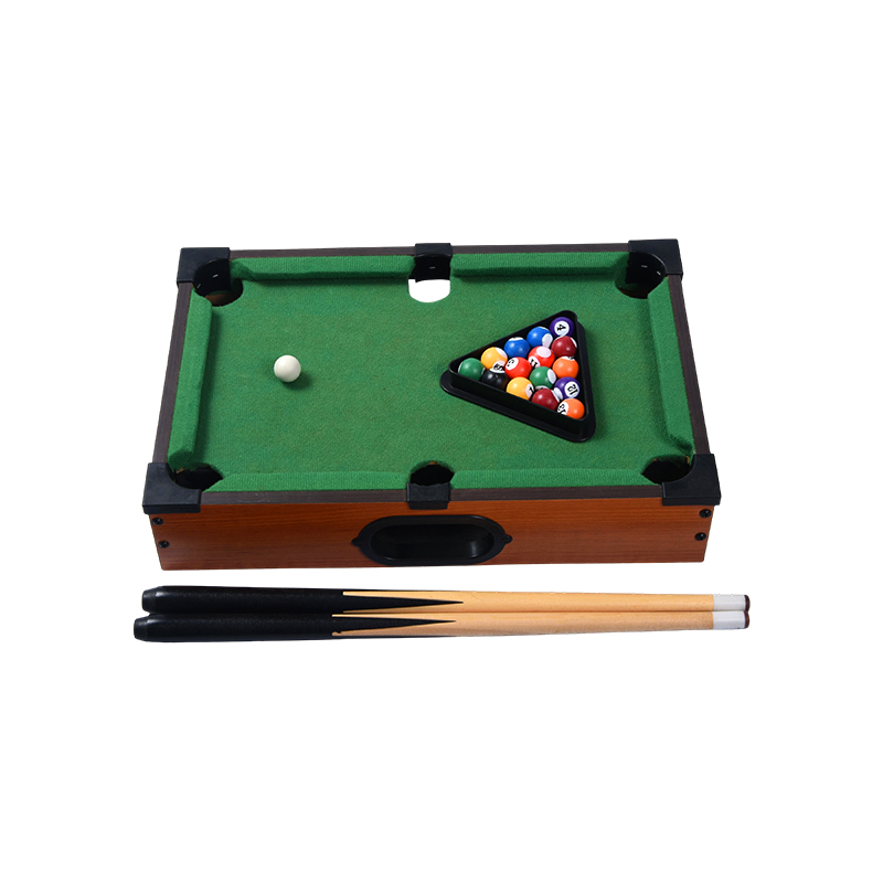 Meja Biliar Desktop Mini - Set Biliar Ringkas dengan Rak Segitiga, Isyarat, dan Bola