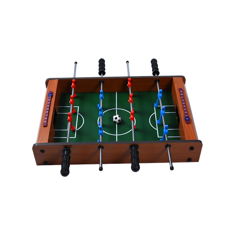 Meja Foosball Kayu Klasik - Game Desktop Ringkas dengan Pemain Bersemangat dan Pelacak Skor