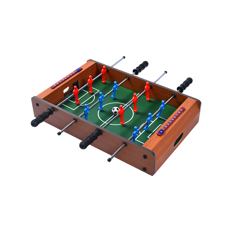 Meja Foosball Kayu Klasik - Game Desktop Ringkas dengan Pemain Bersemangat dan Pelacak Skor