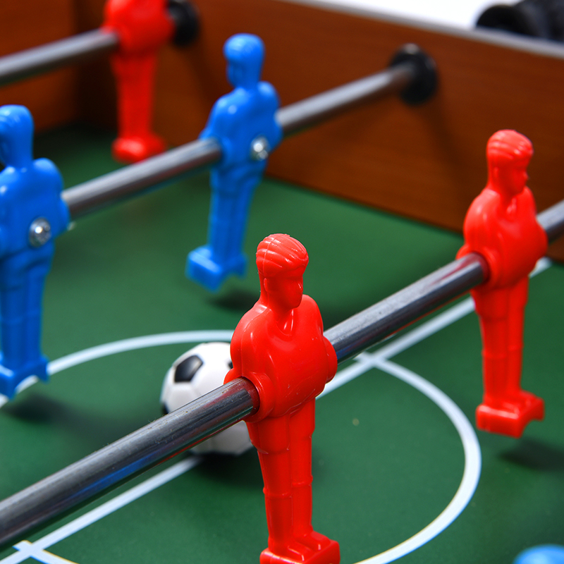Meja Foosball Kayu Klasik - Game Desktop Ringkas dengan Pemain Bersemangat dan Pelacak Skor