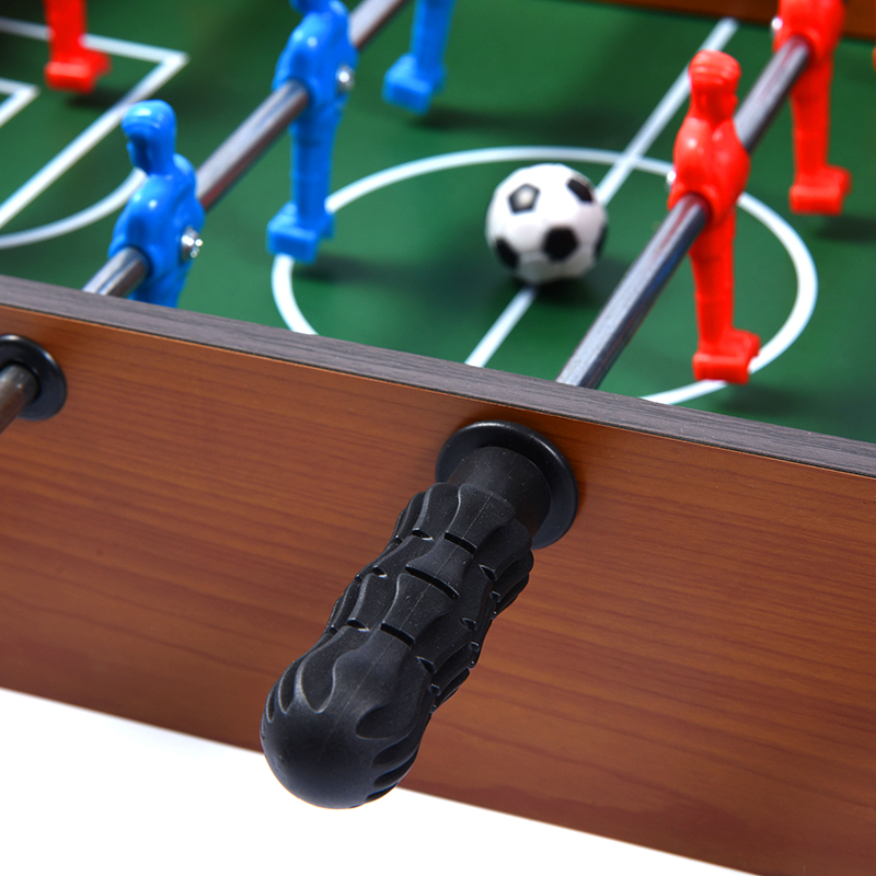 Meja Foosball Kayu Klasik - Game Desktop Ringkas dengan Pemain Bersemangat dan Pelacak Skor