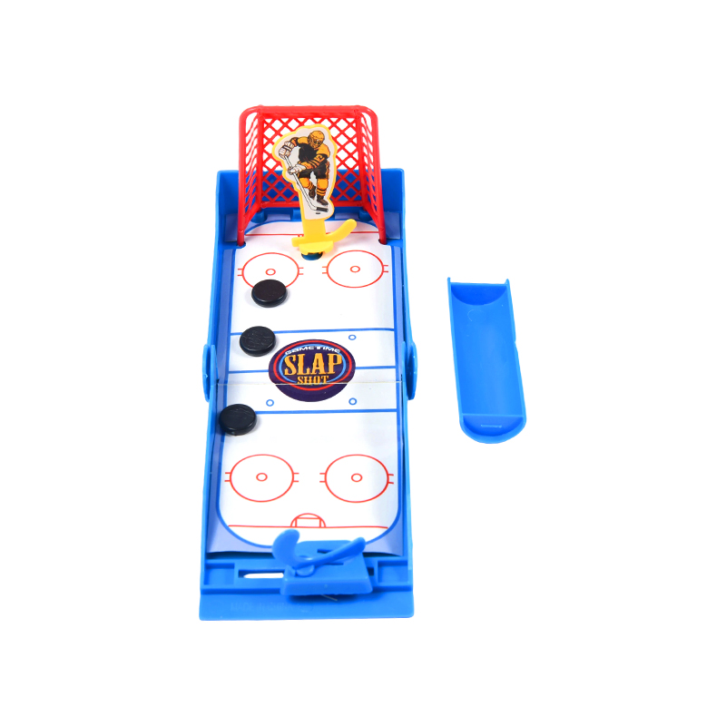 Hoki Es Desktop Ringkas dengan Game Hoki Mini Slap Shot Peluncur Bermuatan Pegas