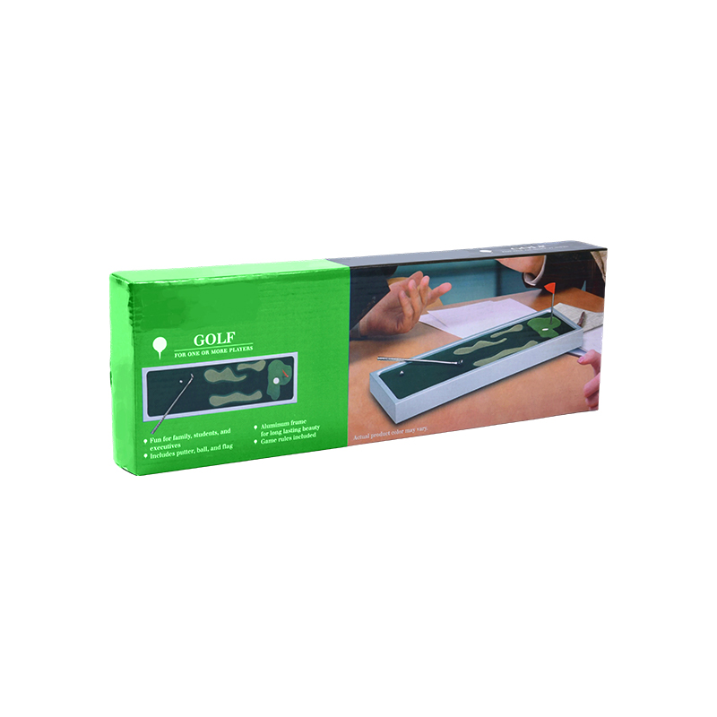 Permainan Golf Dalam Ruangan Portabel dengan Bingkai Aluminium Desktop Mini Golf Puting Green