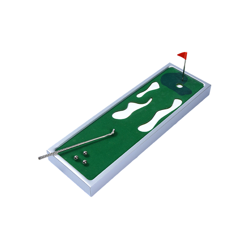 Permainan Golf Dalam Ruangan Portabel dengan Bingkai Aluminium Desktop Mini Golf Puting Green