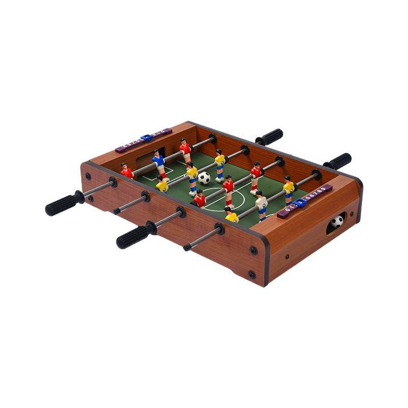 Game Sepak Bola Desktop Ringkas dengan Meja Foosball Mini Kayu Pemain yang Bersemangat