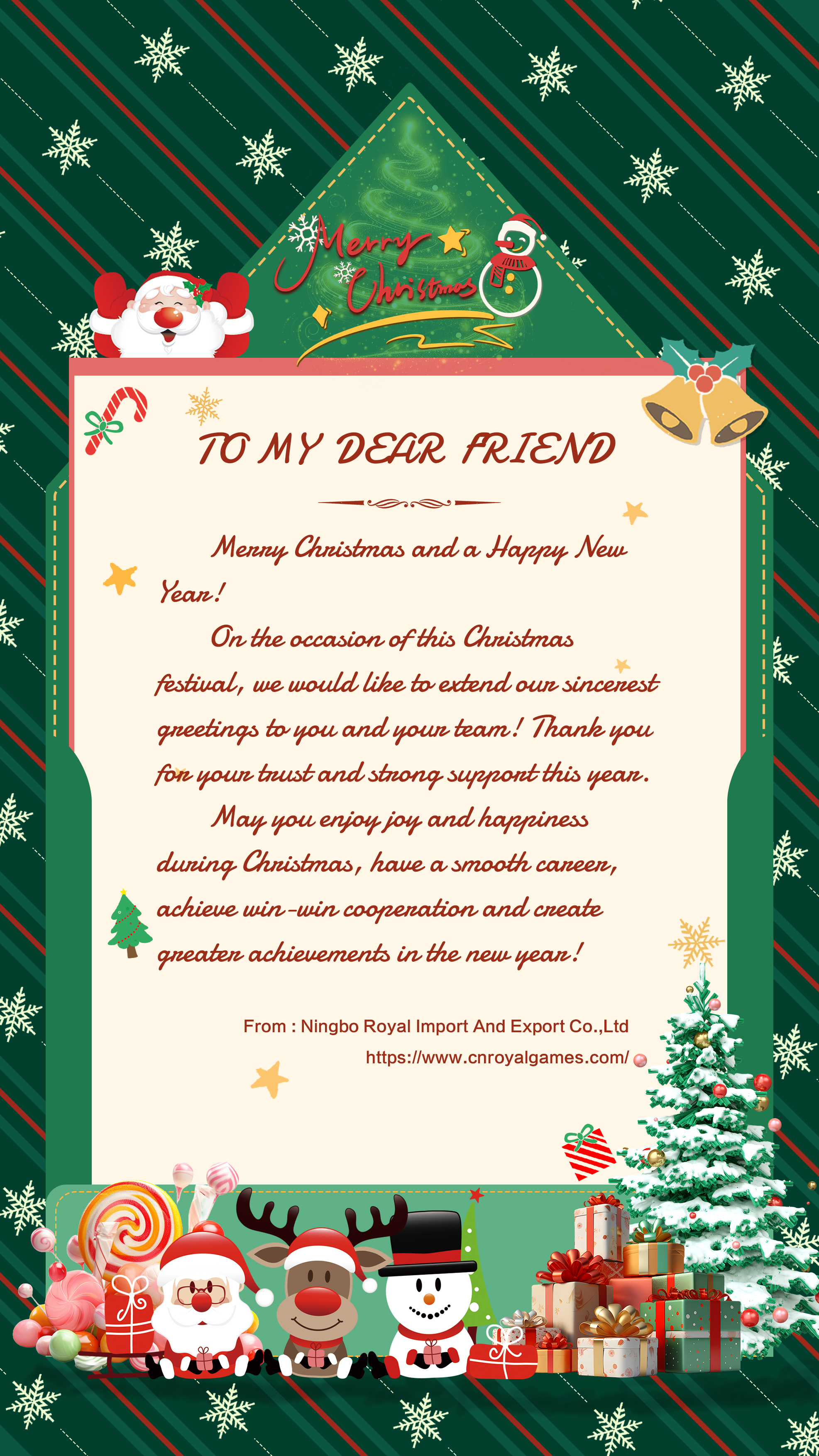 Untuk sahabatku, Selamat Natal dan Tahun Baru!